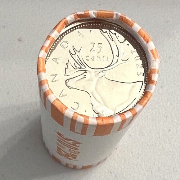 Stunning 2025 Canada Brilliant Uncirculated Roll of 40 x 25¢ Coins! - Picture 1 of 16
